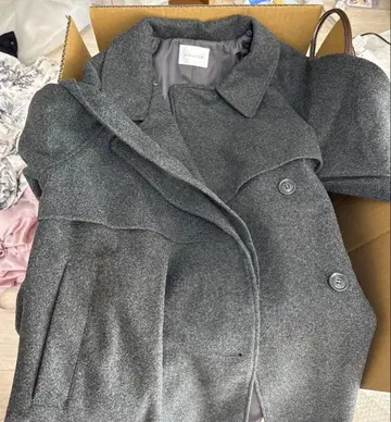 OLIVE des OLIVE 퍼 트렌치코트