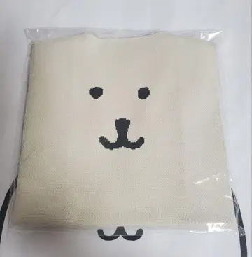 나가노 캐릭터 컬러 니트 백 (화이트)