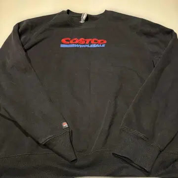 COSTCO 블랙 맨투맨 남성용 M 여성용 L