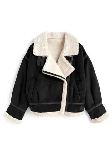 GRL 옷깃 2Way 무스탕 라이더 자켓[fo2181] 블랙