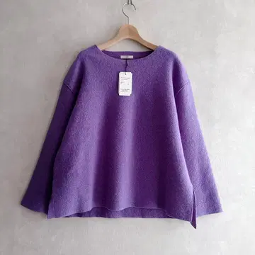 미사용 yori 압축 니트 풀오버 퍼플