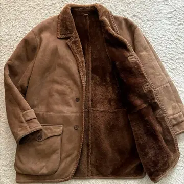 천연 가죽 XL 사이즈 ZAGATO 무스탕 자켓 이탈리아제 베이지