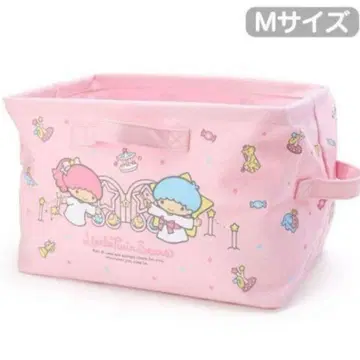 산리오 키키라라 캔버스 수납 케이스 수납 박스 M 사이즈