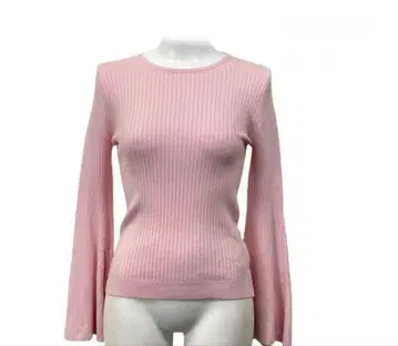 Diagram 그레이스 콘티넨탈 벨 슬리브 니트 상의 핑크