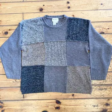 90s 에디 바우어 패치워크 니트