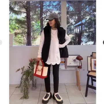 택 포함 새상품 로지몬스터 scallop argan tunic