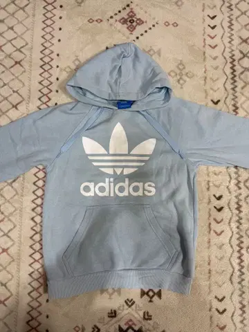 adidas 스카이블루 후드 부착 후드티