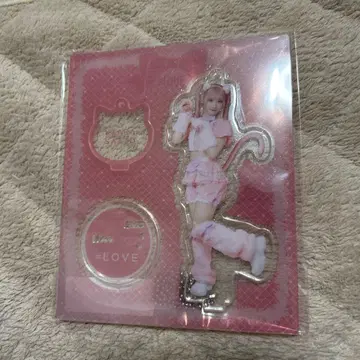 아크릴 스탠드 핑크 의상 고양이 귀 포함