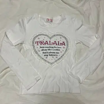 TRALALA 헤이세이 갸루 공주 빅 로고 하트 상의