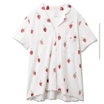 새상품 완판템 젤라또피케 스트로베리 모티브 셔츠 화이트 젤라피케