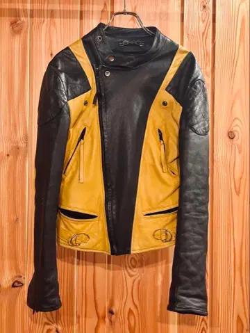 빈티지 가죽 라이더 자켓