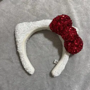 헬로키티 머리띠 빨간 리본 유니버셜