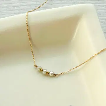 [ ete ] K10YG 담수 펄 목걸이