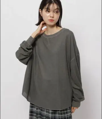 니코앤드 2WAY 넥 와플 풀오버 여성용