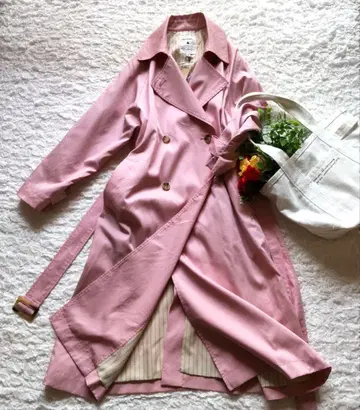 새상품 니코앤드 niko and M 사이즈 컬러풀 트렌치코트 핑크