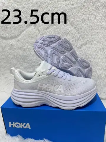 HOKA BONDI 8 통굽 스니커즈 화이트 23.5cm