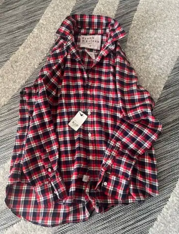 새상품급 프랭크앤아이린 XS 플란넬 셔츠