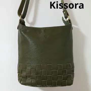키소라 kissora 숄더백 천연 가죽 인트레차트 주름 가죽