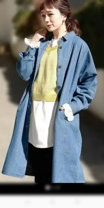 스튜디오 클립 studioClip 데님 모듬 코트 원피스