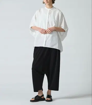 mizuiro ind 사루엘 팬츠 차콜 그레이