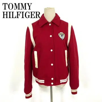 LA8553 타미힐피거 스타디움 점퍼 빨간색 울 레이온 M