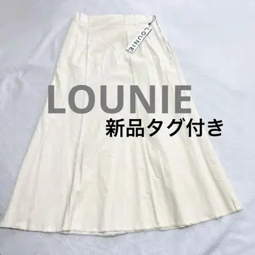 택 포함 새상품 LOUNIE 하이웨스트 코듀로이 롱 플레어 스커트