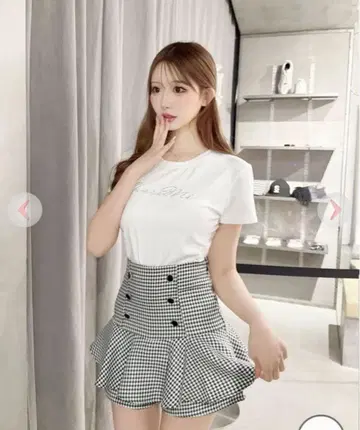 셰리미 더블 버튼 스카팬