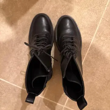 미라 오웬 레이스업 컴뱃 부츠 블랙 38