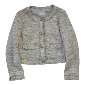 anyFAM 트위드 노카라 자켓 M 상당 사이즈 3