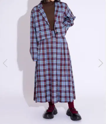 푸뉴즈 체크 무늬 셋업 사이즈 3