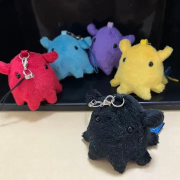 멘다코 봉제 인형 키링 5세트