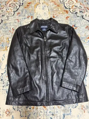 90s Lands' End 가죽 자켓 램스킨 M