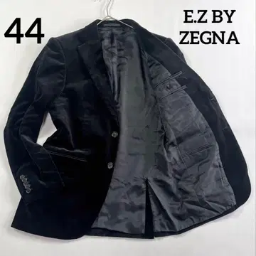 새상품급 광택 블랙 제냐 테일러드 자켓 벨로아 일본제 스트레치 삼양상회