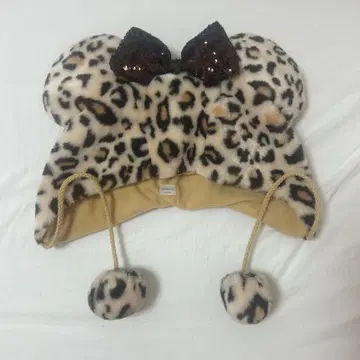 도쿄 디즈니 리조트 레오파드 무늬 캡