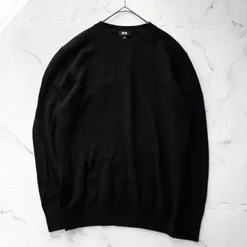 새상품급 유니클로 UNIQLO 캐시미어 100% 스웨터 블랙 M