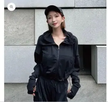 시짱 차광 후드티 팬츠 셋업 블랙 메쉬 없음