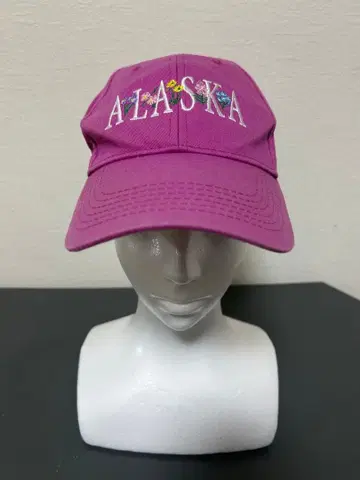 ALASKA 자수 보라색 야구 모자