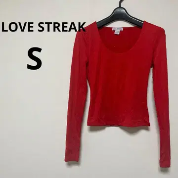 LOVE STREAK [ S ] 레드 긴팔T셔츠