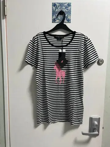 택 포함 새상품 랄프 로렌 핑크 포니 T셔츠 XL 사이즈