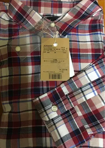 JEANASIS 체크 무늬 셔츠 사이즈 F 택 포함 새상품