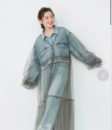 Ungrid 슬리브 볼륨 튤 원피스