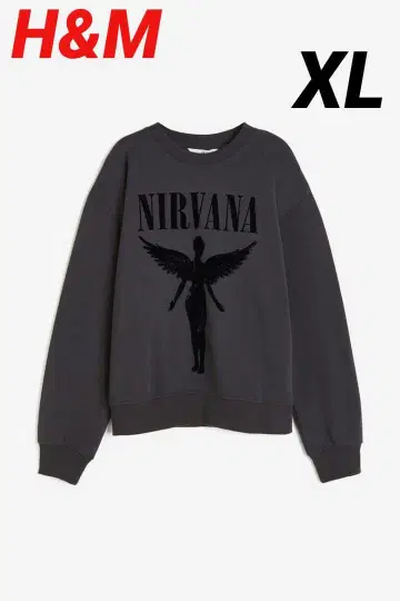 미사용 새상품 H&M 디자인 스웨트 셔츠 너바나 닐바나 XL