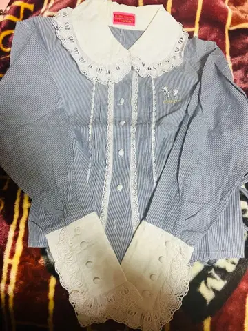 [ 하자품 ] BABY 스트라이프 긴팔 블라우스