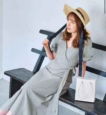 택 포함 미사용 새상품 백산 데님 원피스