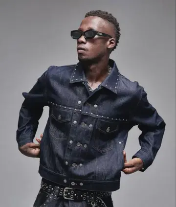 ANDER HUNK StudsDesignRigid 데님 재킷