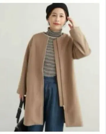 어반 리서치 도어스 노카라 코트 베이지 M 착용 횟수 적음