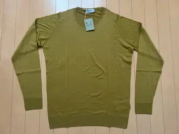 John Smedley 크루넥 스웨터 메리노울 M 겨자색 새상품
