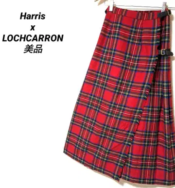 로캐론 랩 스커트 롱 울 스코틀랜드 새상품급