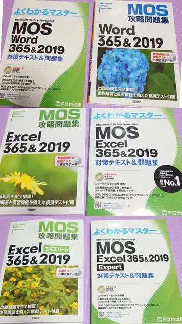 MOS 365&2019 대비 텍스트&문제집 공략 문제집 6권 세트