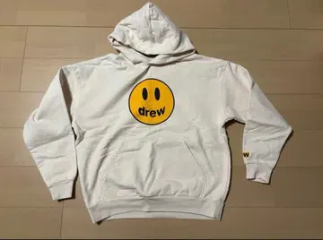 drew 스마일리 페이스 후드티 크림